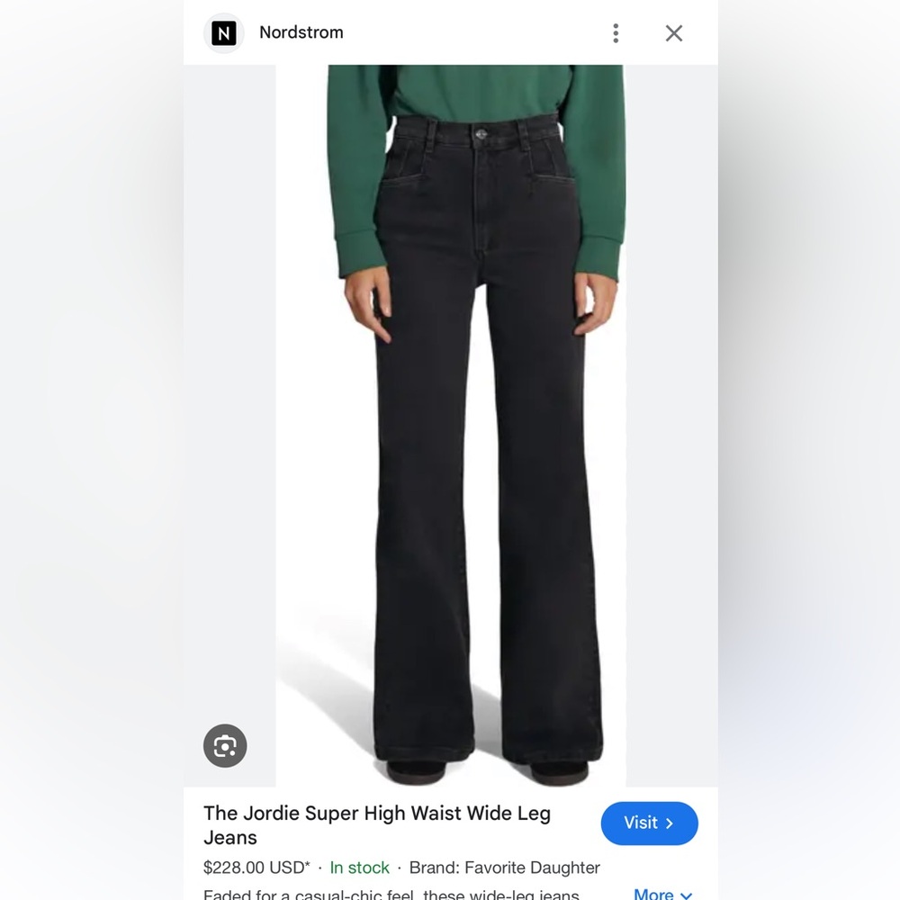 Favorite Daughter The Jordie Super High Waist Wide Leg Jeans